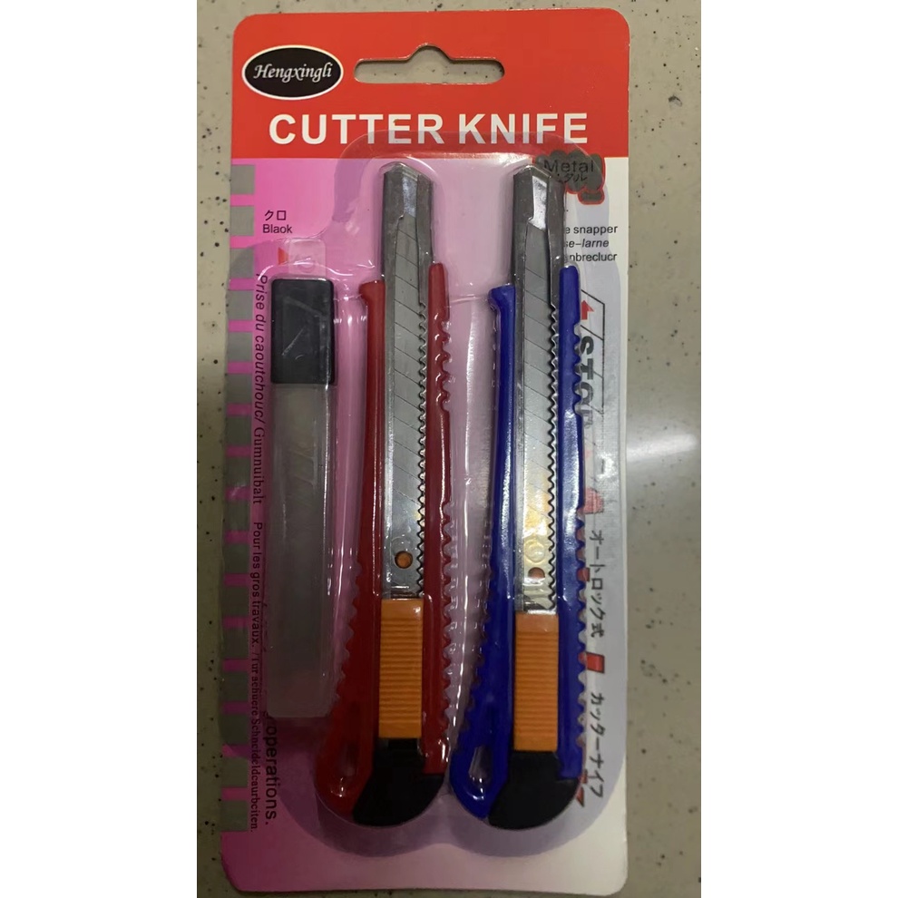 2PCS CUTTER KNIFE WITH CUTTER BLADE | Shopee Philippines