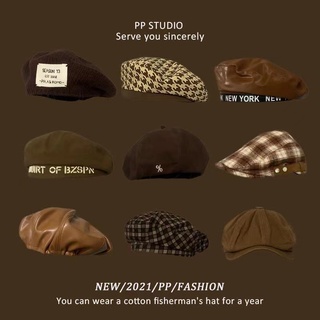 Women's Korean Fashion elegant couple beret hat（#Plaid, checkered,  Grid）Retro adjustment sun protection cotton cap, Women's Fashion, Watches &  Accessories, Hats & Beanies on Carousell