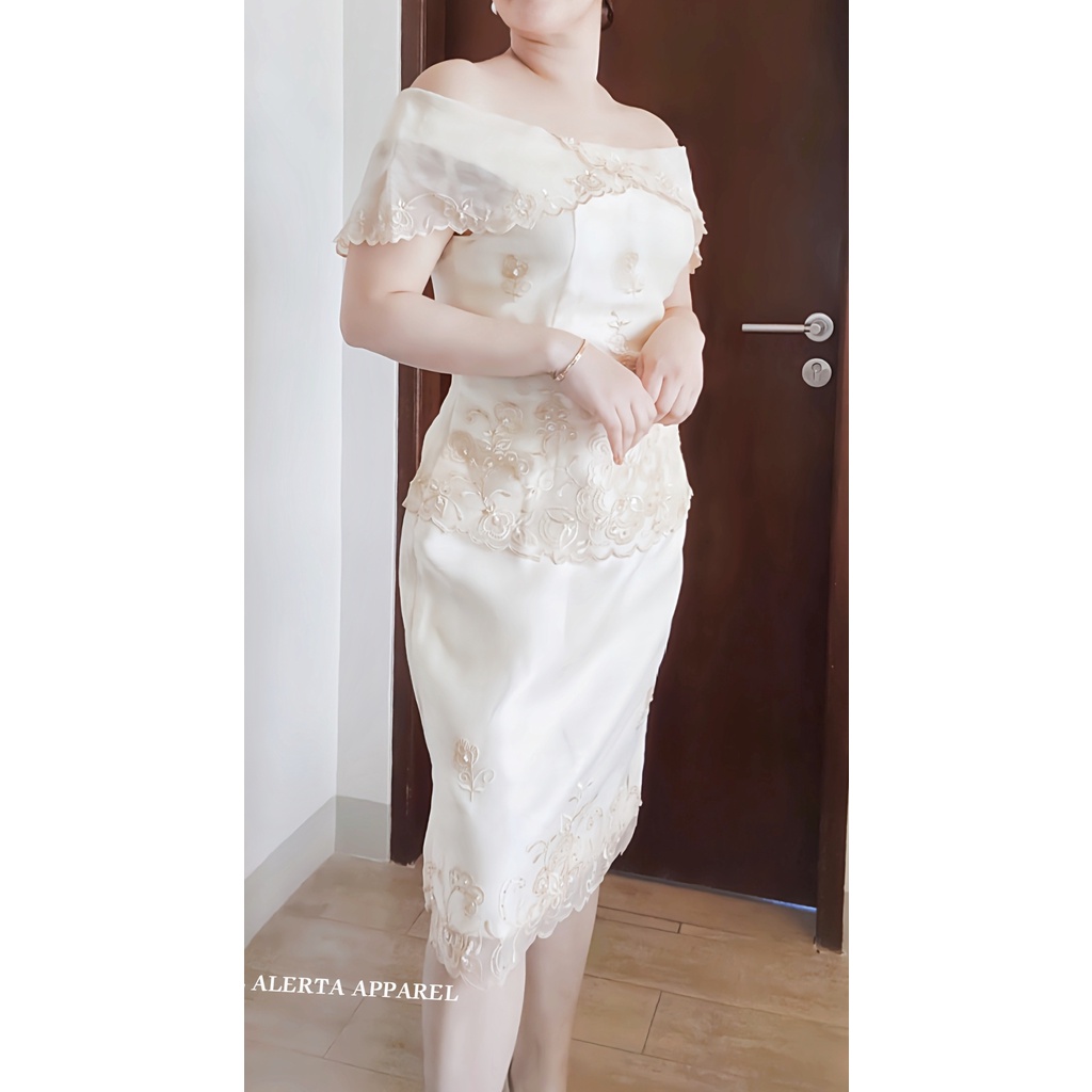 Modern filipiniana outlet off shoulder