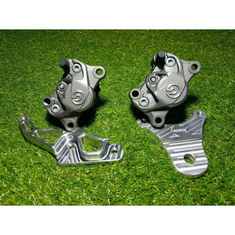brembo caliper 2pot set w/bracket for raider 150 carb type Shopee