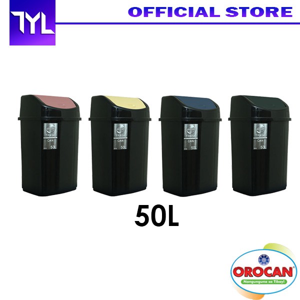 Orocan Trashcan 50L Swing Cover / Trash Can / Waste Disposal | Shopee ...