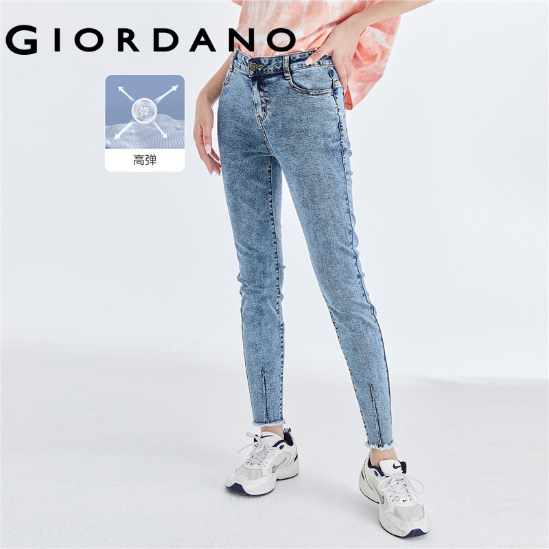 Fashion Solid Denim Mid Rise Rugged Slim Fit Stretchable Ankle