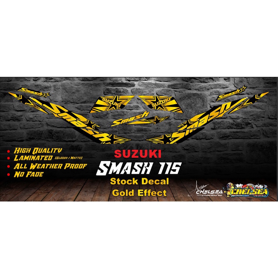 Suzuki Smash 115 Stock Decals / Stickers with freebies | Shopee Philippines