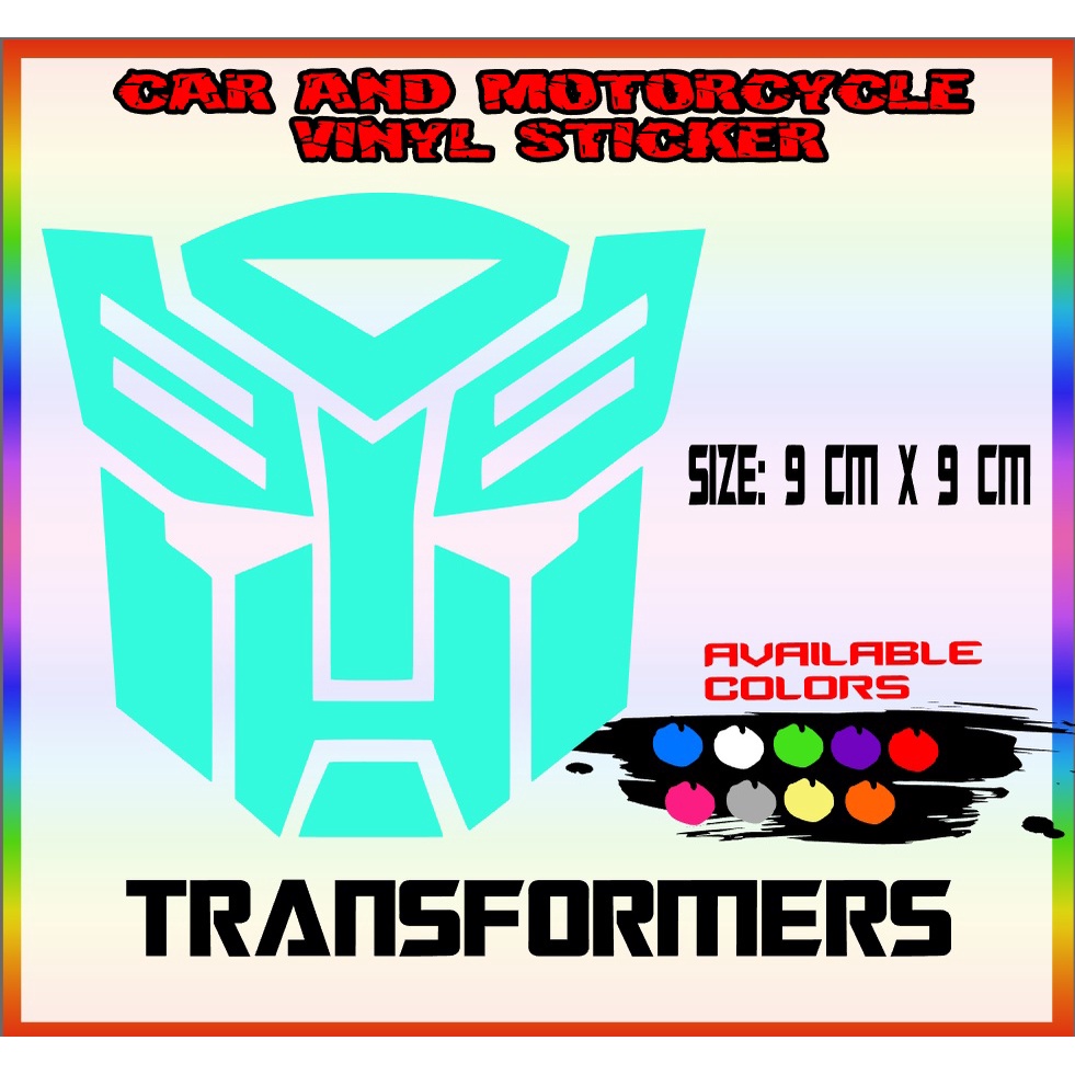 Transformers Sticker decals chrome gold silver hologram /car sticker