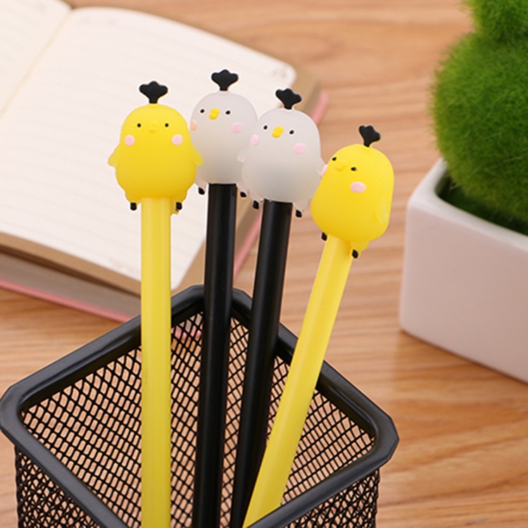 4Pcs【X5J920】Silicone jelly chicken gel pen cute student stationery ...