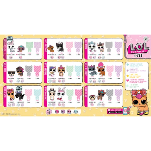 Lol pets series sales 3 wave 1 checklist