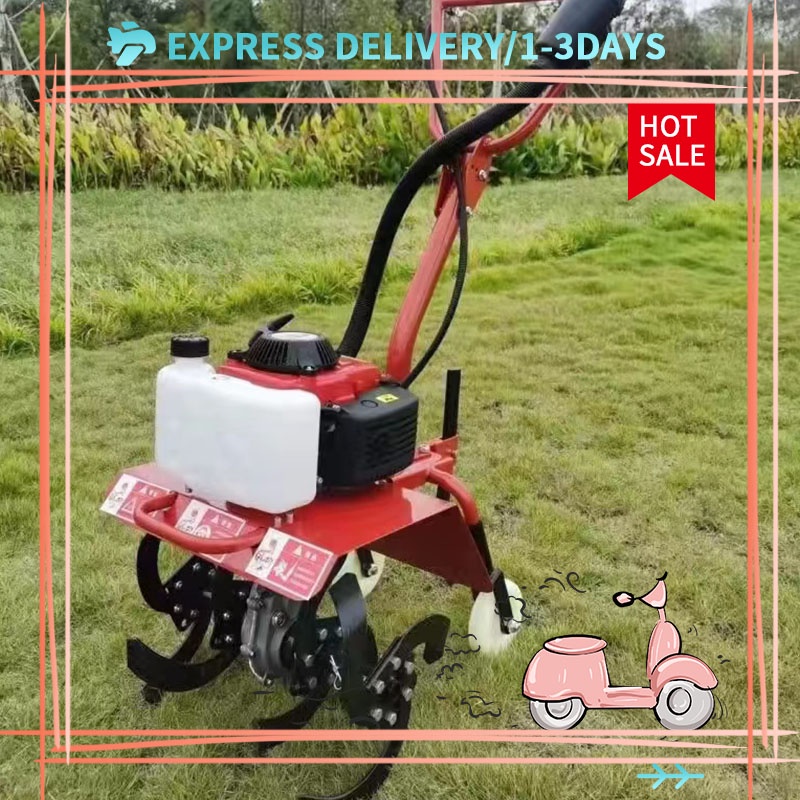 Garden Gasoline Small Rotary Tiller Outdoor MultiFunction Mower Four