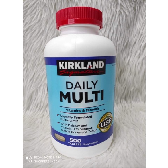 Kirkland Signature Daily Multi Vitamins &amp; Minerals Tablets, 500 Count ...