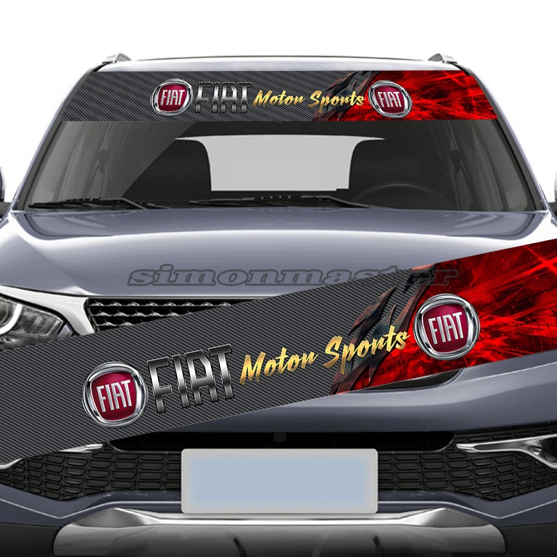 130*21cm Carbon Fiber Car Front Windshield Sticker Auto Rear Windscreen ...