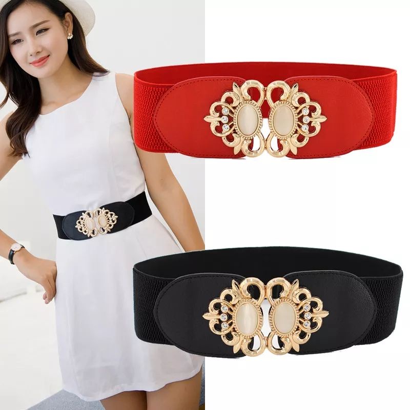 Belt for Dress Elastic Waistband Belt Women Fashion Belt | Shopee ...
