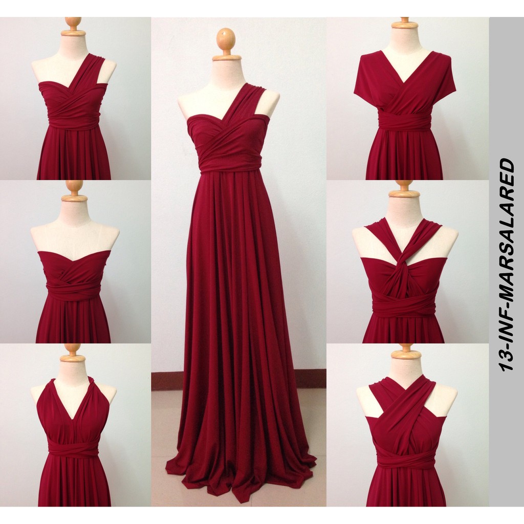 Infinity dress color store red