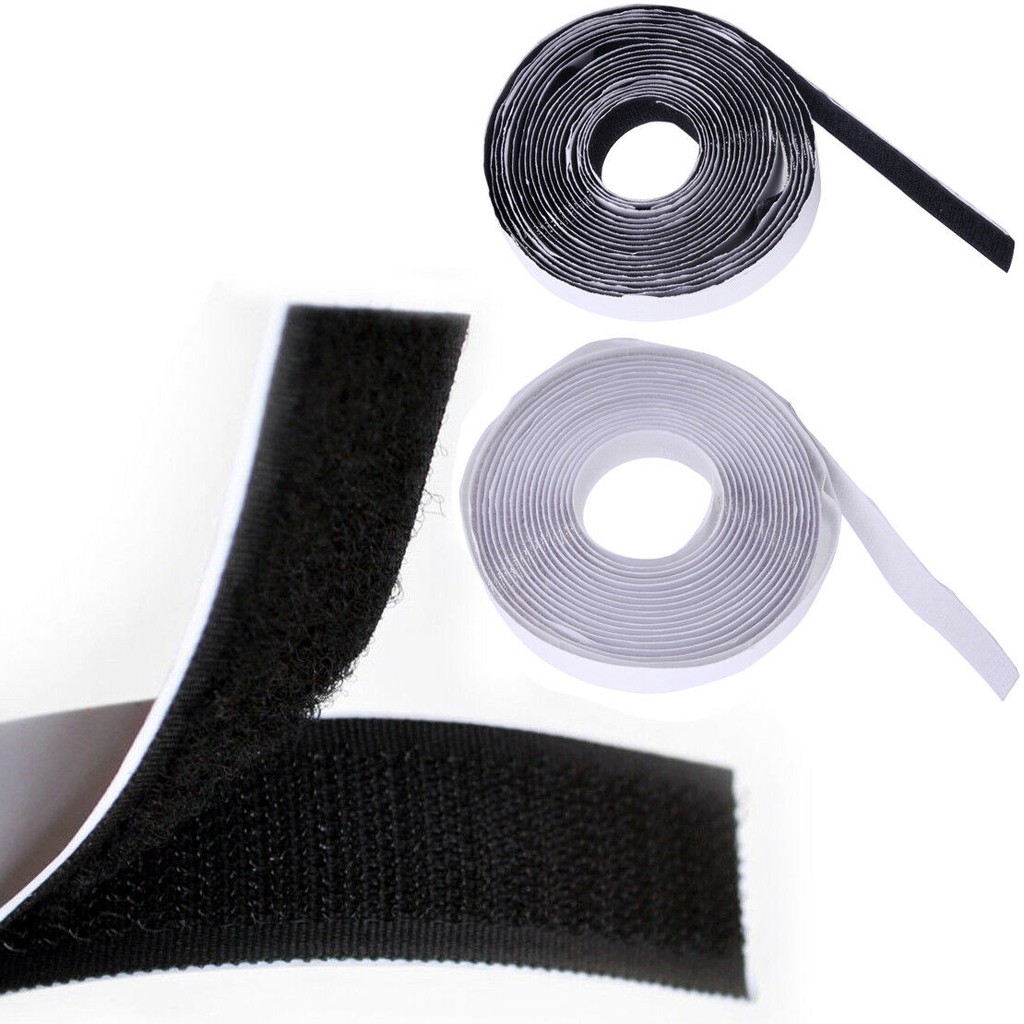 1M 5M Self Adhesive Hook and Loop Strip Tape Sticky Back Velcro Tape