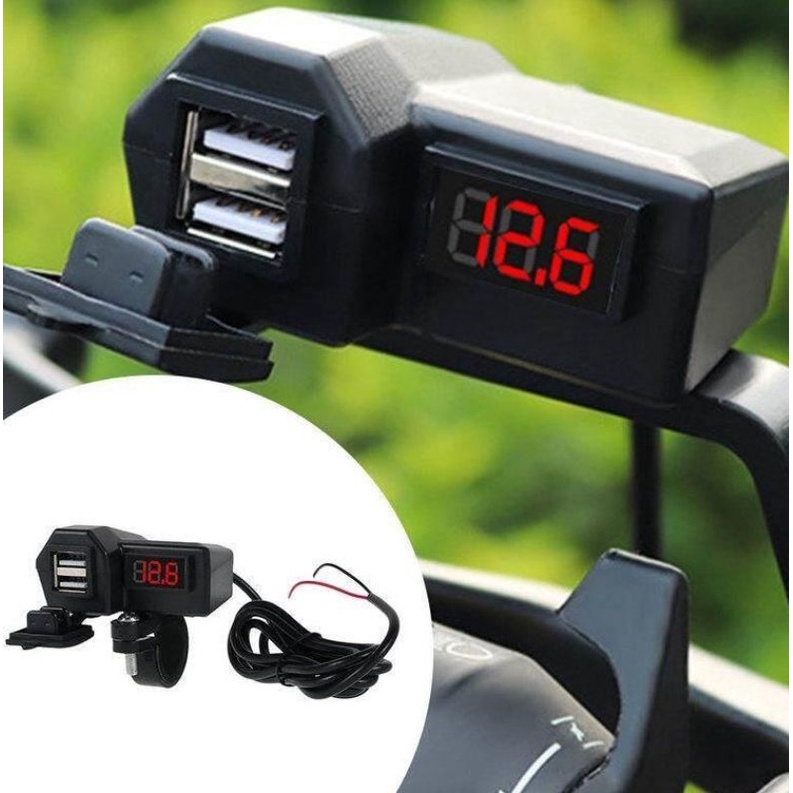 universal Dc6~24v motorcycle 3.1A dual USB phone charge (clamptype ...