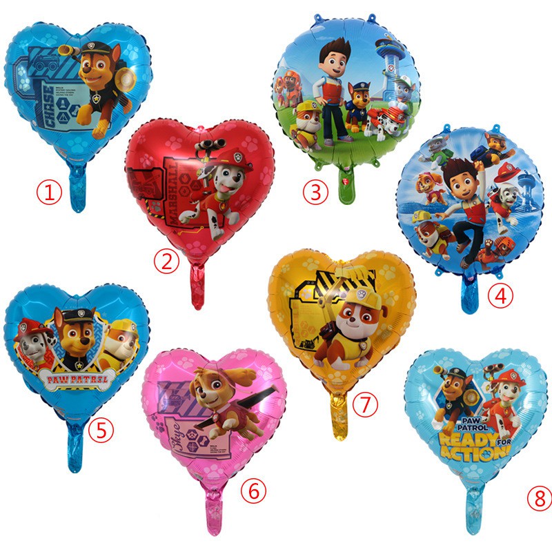 Paw Patrol 18 inch Foil Balloons for Birthday Party Decorations Rubble ...