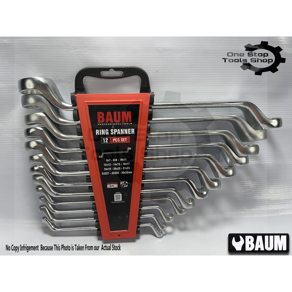 ONE STOP TOOL SHOP Baum Ring Spanner 12 pcs. Set (6-32mm) | Shopee ...
