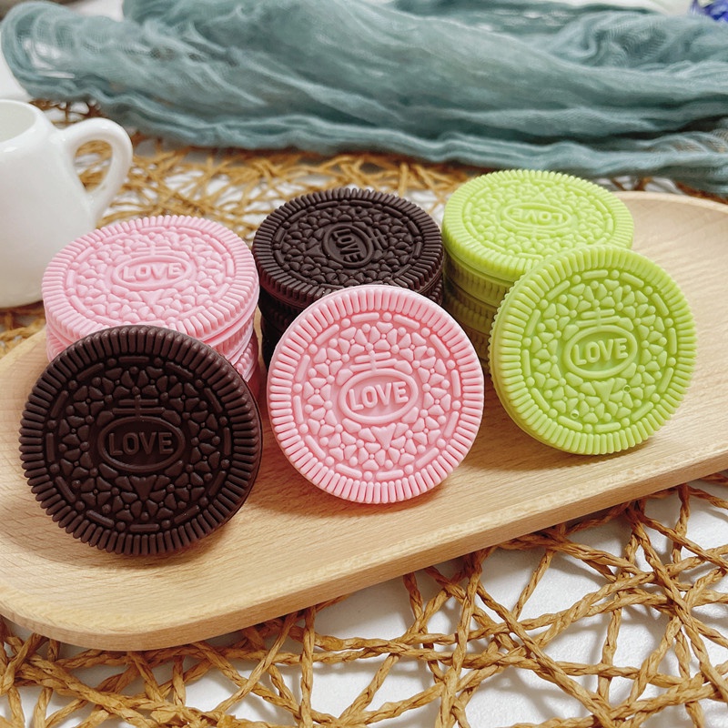 Artificial Chocolate Cookies Fake Biscuits Realistic Simulation Food ...