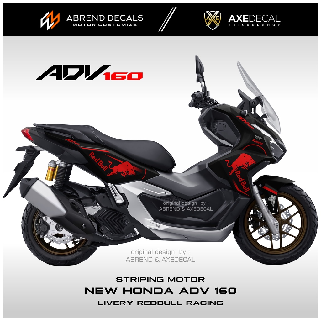 Striping Honda ADV 160 New Redbull/Sticker Motorcycle ADV 160 New ...