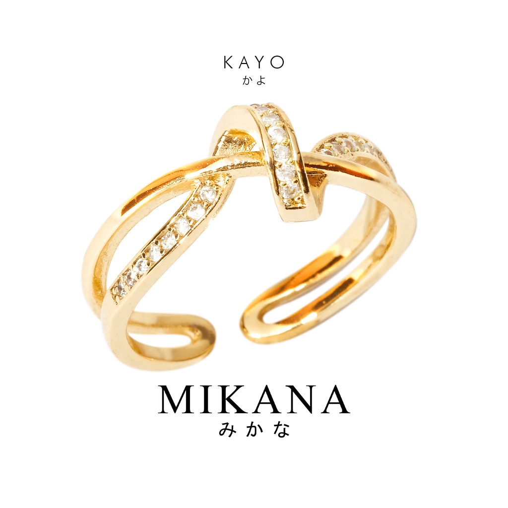 Mikana 18k Gold Plated Kayo Ring Accessories For Women Adjustable Rings ...