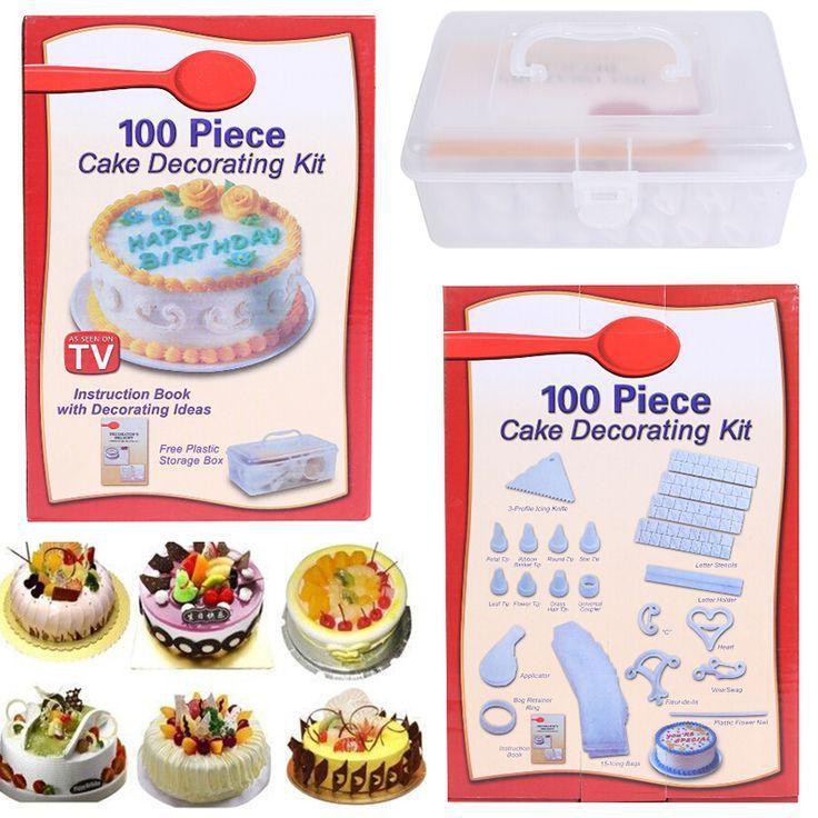 ES100 Pcs Cake Decorating Kits Set Baking Kit Supplies Set Tools Manual