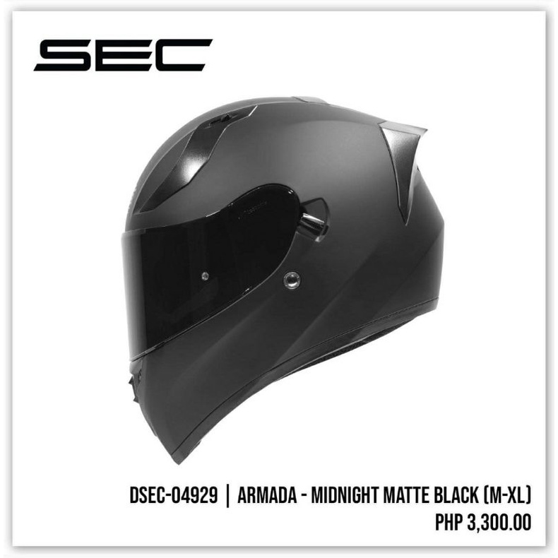 Sec matte black store helmet