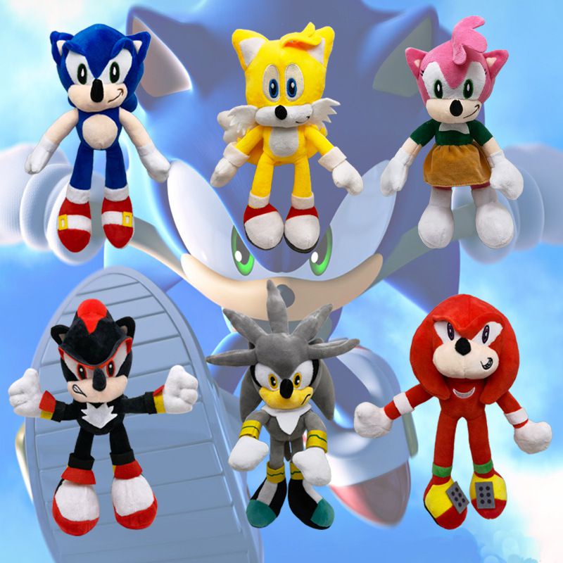 28-40cm Sonic The Hedgehog Shadow Amy Rose Knuckle Tail Plush Toy