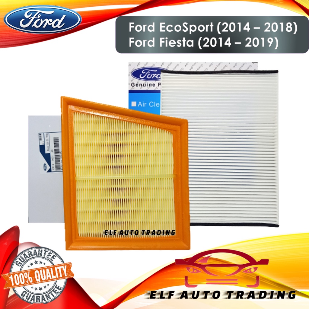 Combo Engine Air Filter and Cabin Filter for Ford Ecosport (2014 2018