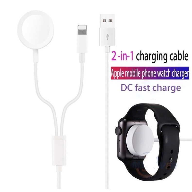 Fast Portable Wireless 2 in 1 Charger for IWatch 8 Ultra 7 5 4 6 SE