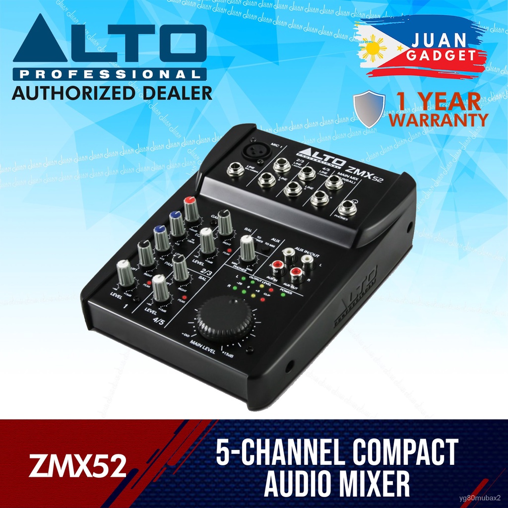 Alto Professional Zephyr ZMX52 5Channel Compact Audio Mixer lad0