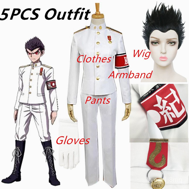 Dangan Ronpa Kiyotaka Ishimaru Cosplay Costumes Men Uniforms ...