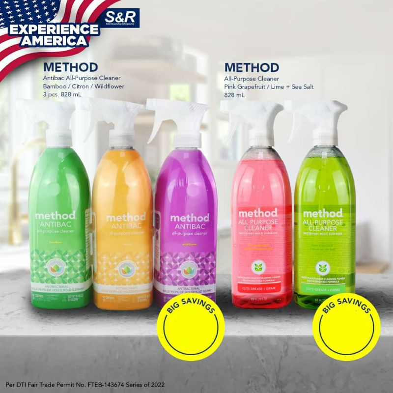 S&R Method All Purpose Cleaner 828ml Shopee Philippines
