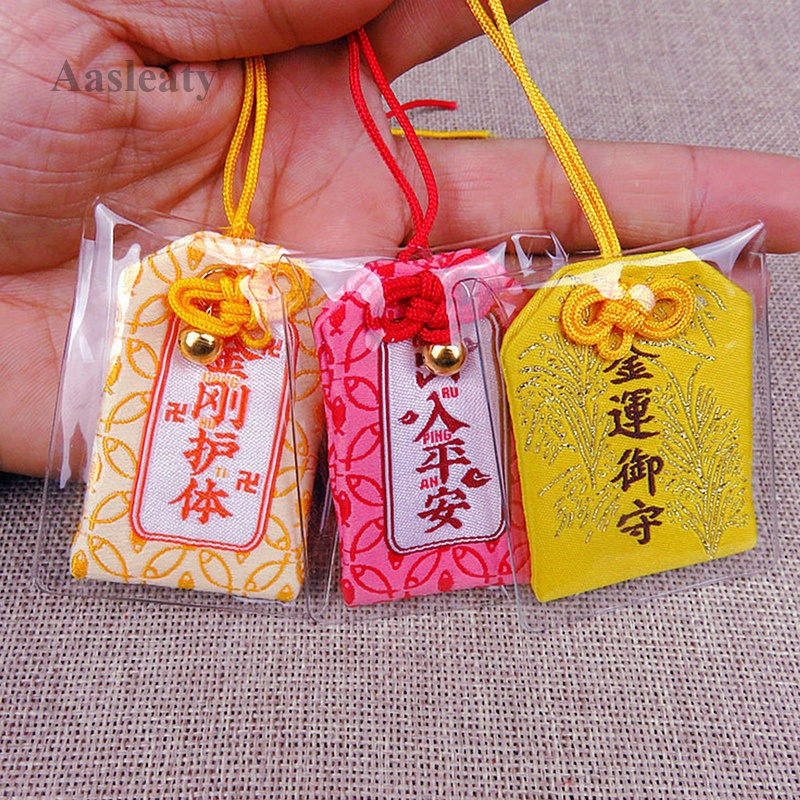 Preghiera giapponese Omamori Pray Fortune Beauty Health Safety Lucky Charms borsa di ricchezza Guard talismano ciondolo portachiavi coppia regalo  36
