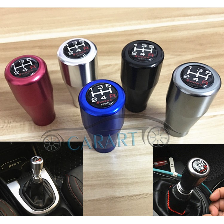 Manual Transmission Spoon Shift Knob 5 Speed Aluminum Gear Head Shift Lever Knob Universal Auto