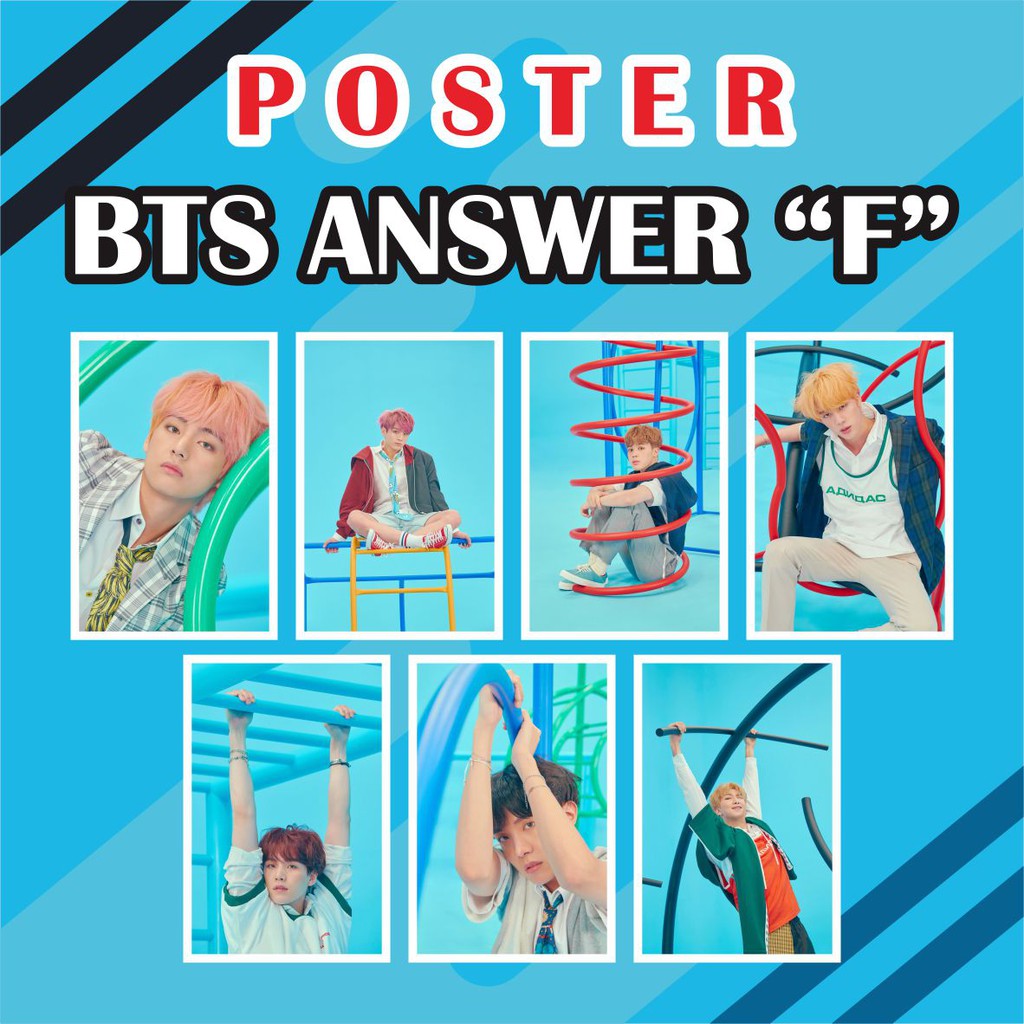 Poster BTS ANSWER F - Jhope Jimin Jin Jungkook Rapmon Suga Taehyung ...