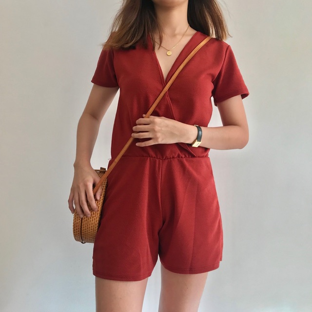 ROMPER SHORTS (pink and red)
