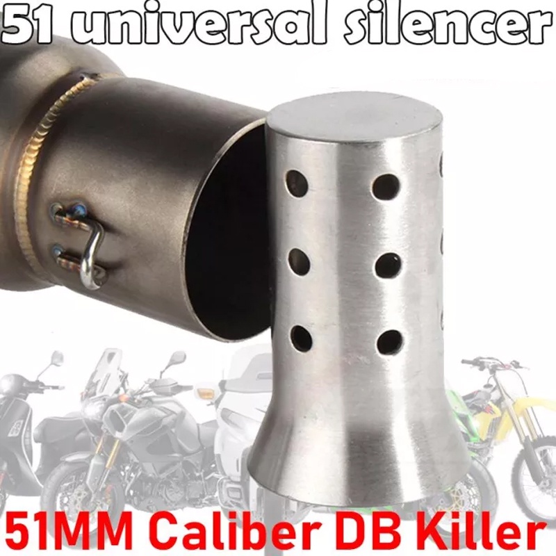 Universal Stainless Steel 51mm Exhaust Pipe Muffler DB Killer Silencer
