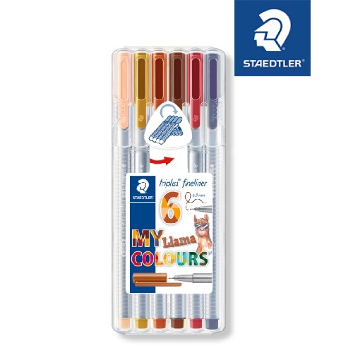 STAEDTLER Triplus 334 C6 - 6 Pennarelli A Punta Fine 0,3mm - Colori Assortiti