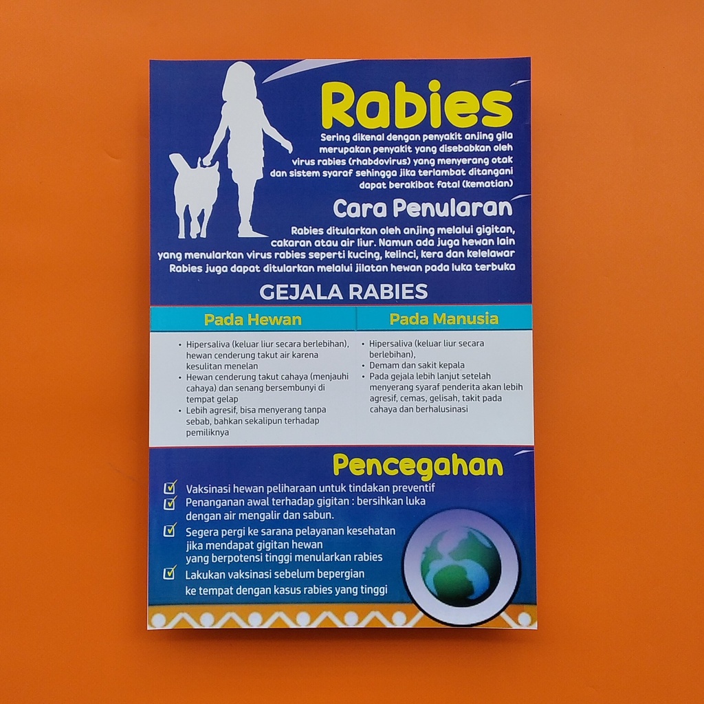 Rabies Poster, Rabies Harm Poster, glossy laminating Poster | Shopee ...