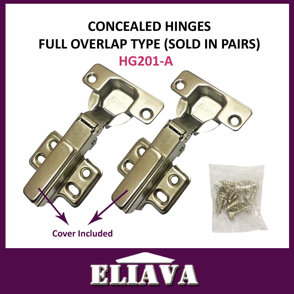 Eliava Concealed Hinges 2 Pcs Full Overlap Ev Hg201a Shopee Philippines