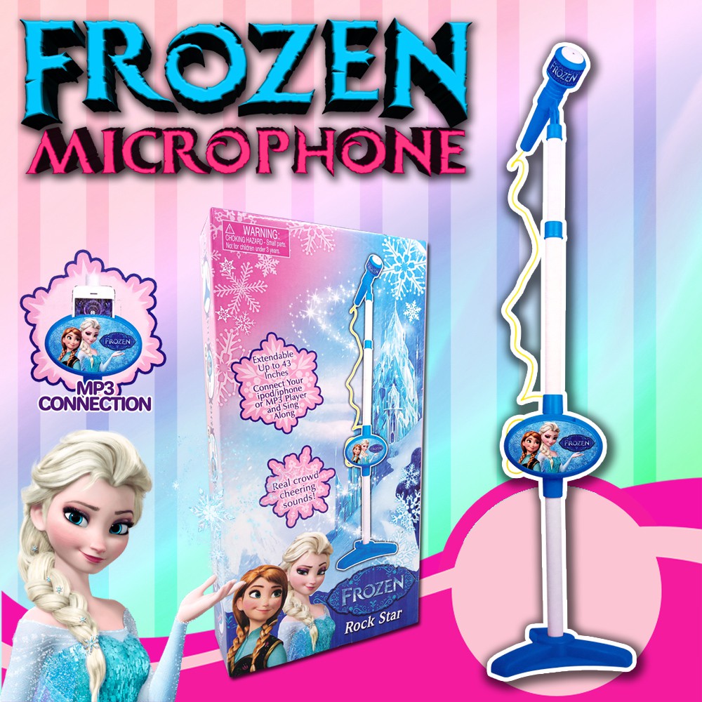 Frozen Microphone with Adjustable Stand Lights & Sounds Mp3 Musical
