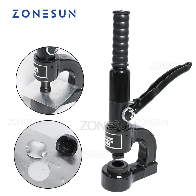 ZONESUN Portable Hydraulic Punching Machine Punch Round Hole For Steel ...