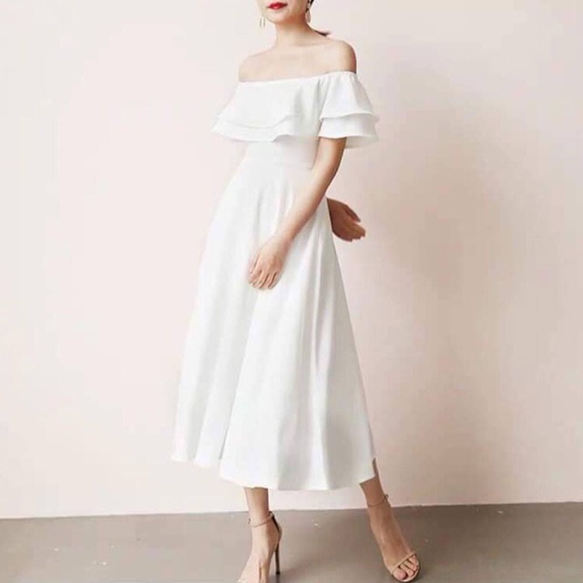 Off shoulder hot sale dress white