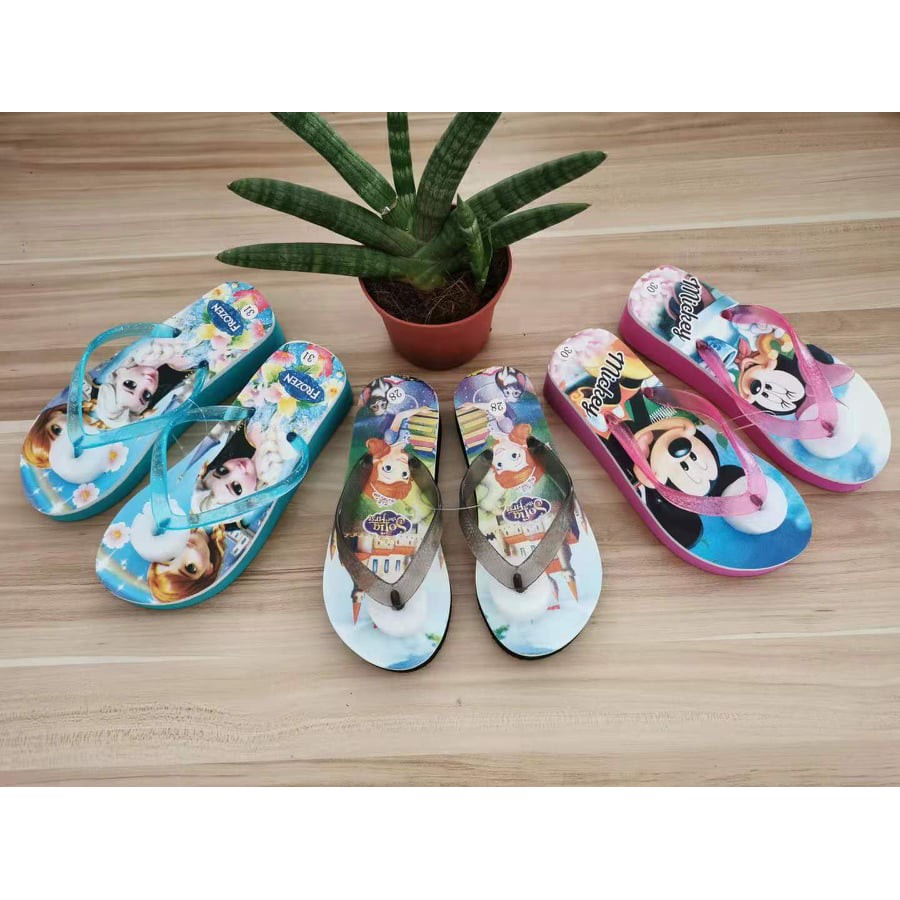 Kids wedge flip flops hot sale