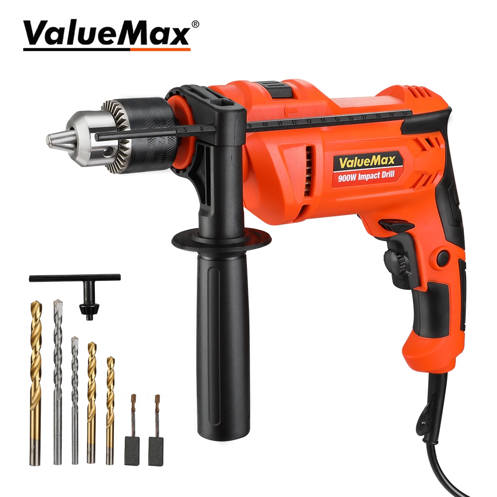 Workpro Valuemax 900w Electric Drill Set Hand Hammer Impact Bits Power ...