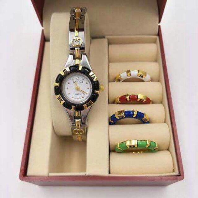 Gucci watch interchangeable hot sale rings price