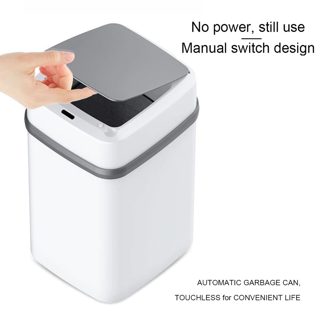 Smart Trash Can Infrared Sensor Rubbish Bin Battery Operated Electronic Waste Garbage Dustbin