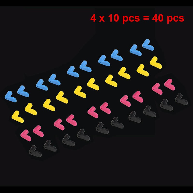 40 Pcs Compatible HP & Canon Ink Cartridge Rubber solid plug Seals CISS ...