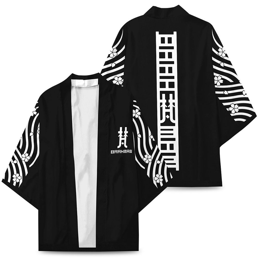 Brahman Gang uniform clothing Black long-sleeved cloak coat Kimono ...
