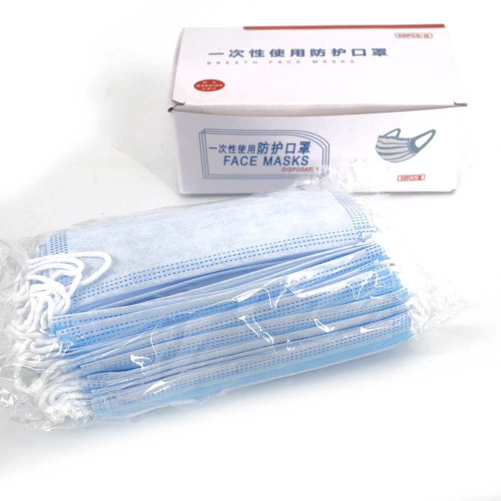 50 Pieces / 1 Box Surgical Face Mask | Shopee Philippines
