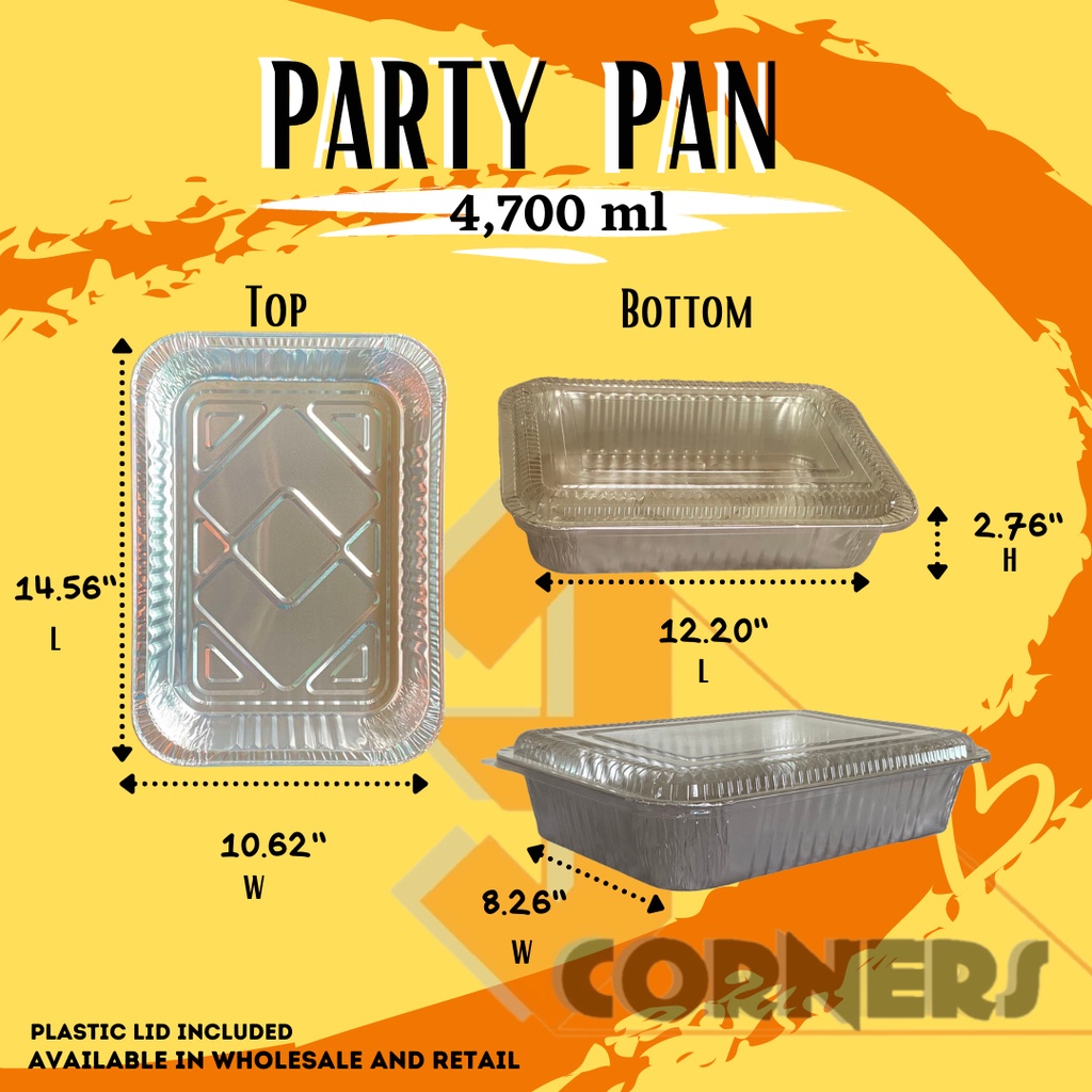 Party on sale tray size