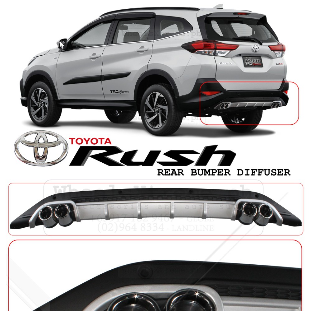 Toyota RUSH 2018-2021 Rear Bumper / Rear diffuser | Shopee Philippines